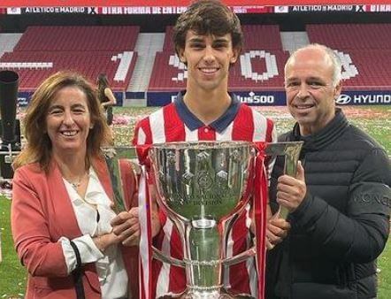 Carlos Sequeira with his wife and son Joao Felix.